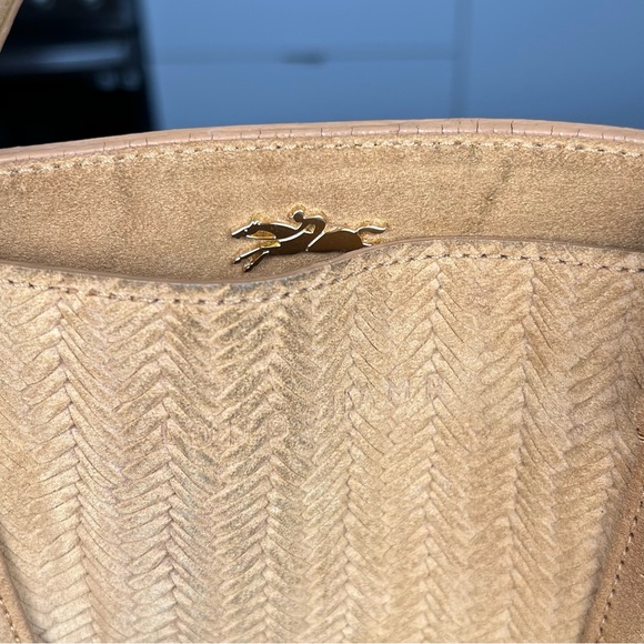 LONGCHAMP TOTE BAG WITH BRAIDED SUEDE DETAILS - Picture 2 of 11